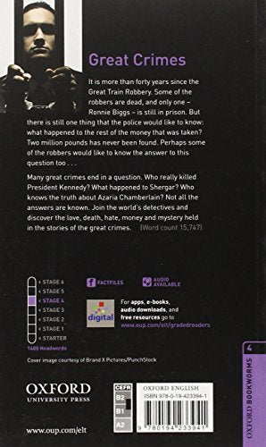 Oxford Bookworms Factfiles: Great Crimes: Level 4: 1400Word Vocabulary (Oxford Bookworms Library Factfiles: Stage 4),Used