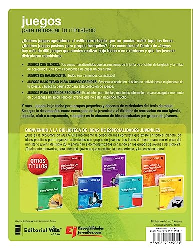 Biblioteca de ideas: Juegos: Para refrescar tu ministerio (Especialidades Juveniles / Biblioteca de Ideas) (Spanish Edition),Used