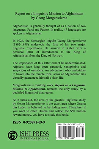 Report on a Linguistic Mission to Afghanistan,Used