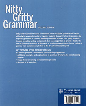 Nitty Gritty Grammar Teacher's Manual: Sentence Essentials for Writers,Used