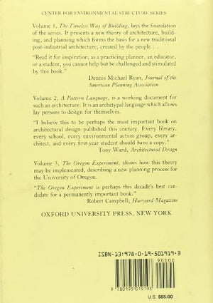 A Pattern Language: Towns, Buildings, Construction (Center For Environmental Structure Series),New
