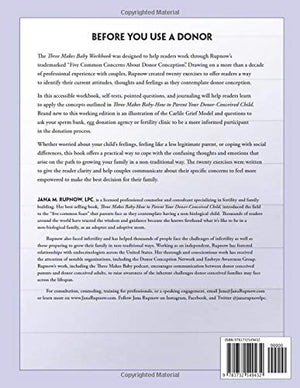 Three Makes Baby Workbook: How to Prepare for Donor Conception,Used