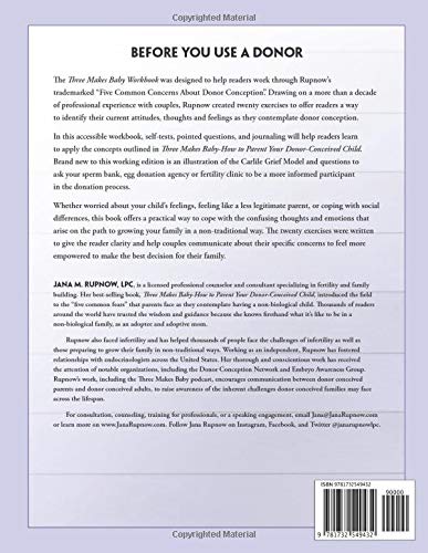 Three Makes Baby Workbook: How to Prepare for Donor Conception,Used