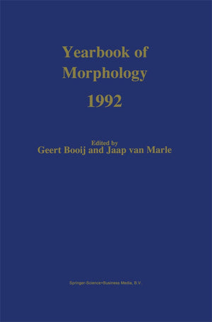 Yearbook of Morphology 1992,Used