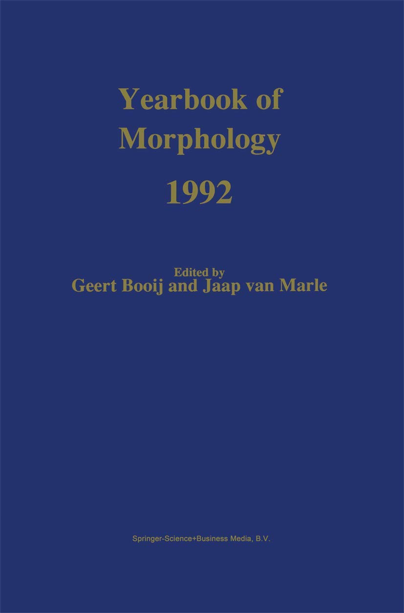 Yearbook of Morphology 1992,Used