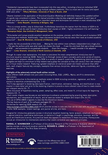 A Beginner's Guide to Structural Equation Modeling: Fourth Edition,Used