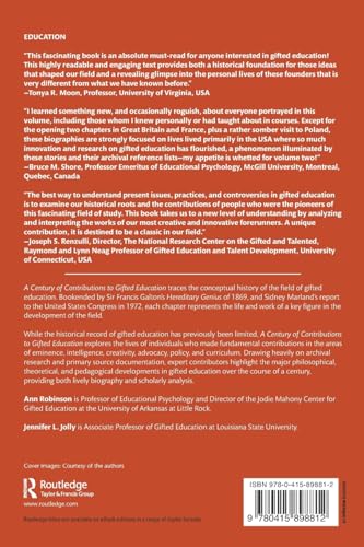 A Century of Contributions to Gifted Education: Illuminating Lives,Used