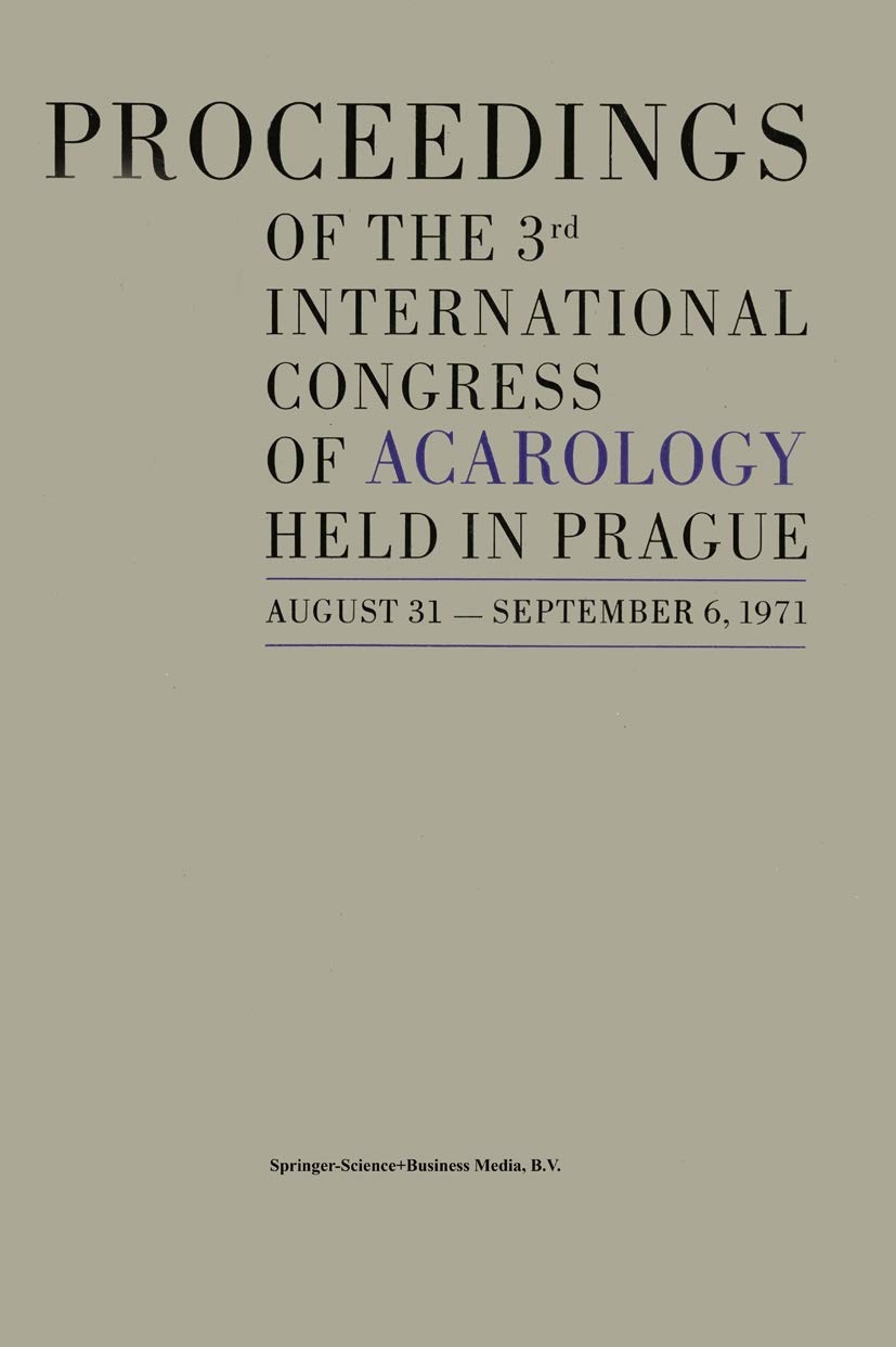 Proceedings of the 3rd International Congress of Acarology,Used