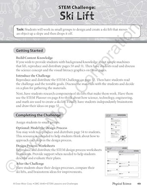EvanMoor Stem Lessons and Challenges, Grade 6 Homeschooling & Classroom Resource Workbook, Life, Earth and Physical Science Pro,Used