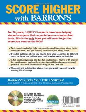 Barron's MCAT with CDROM,Used