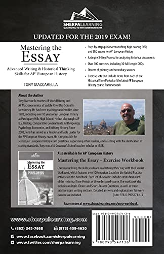 Mastering the Essay  AP* European History Edition  Instructional Handbook: Advanced Writing and Historical Thinking Skills for,Used