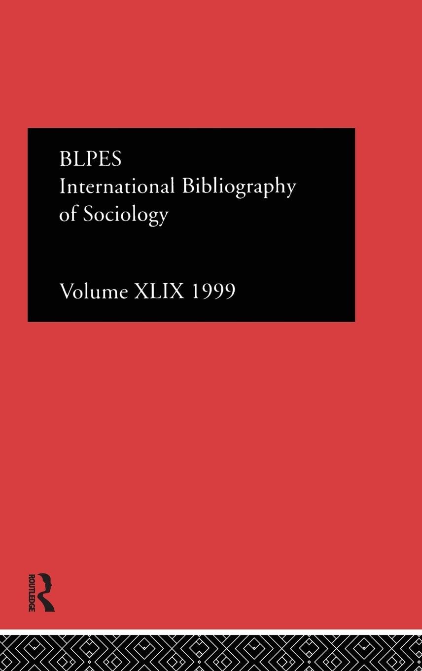 IBSS: Sociology: 1999 Vol.49,Used