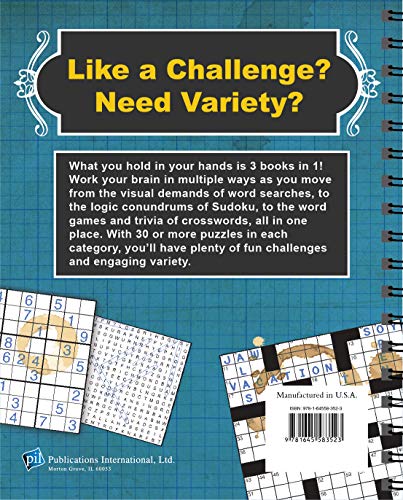 Brain Games  3In1: Word Search, Sudoku, Crosswords,Used