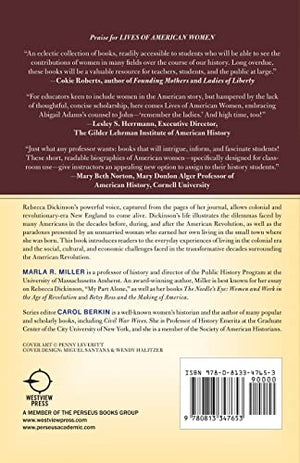 Rebecca Dickinson: Independence For A New England Woman (Lives Of American Women),New