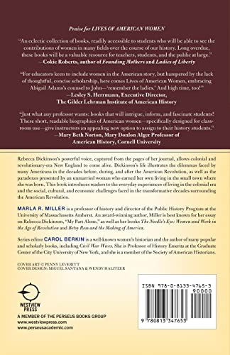 Rebecca Dickinson: Independence For A New England Woman (Lives Of American Women),New