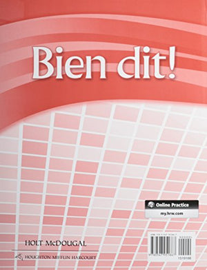 Bien Dit!: Vocabulary And Grammar Workbook Student Edition Level 1A/1B/1 (French Edition),New