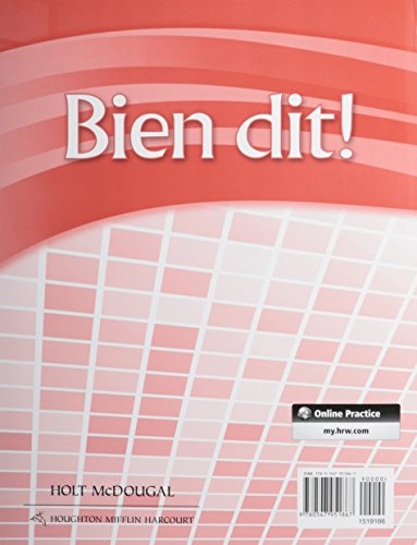 Bien Dit!: Vocabulary And Grammar Workbook Student Edition Level 1A/1B/1 (French Edition),New