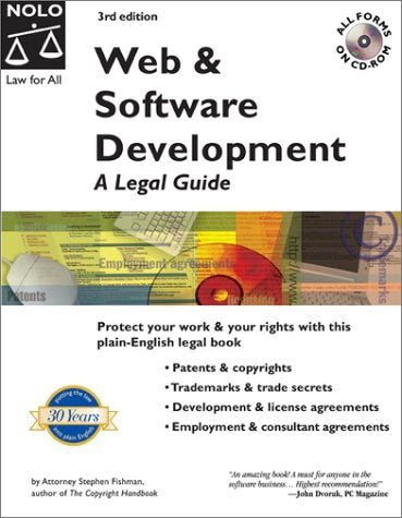 Web and Software Development: A Legal Guide (With CDROM),Used