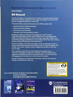 Business Vocabulary in Use Advanced with Answers and CDROM,Used