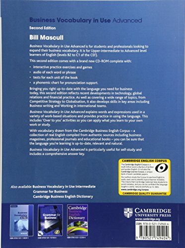 Business Vocabulary in Use Advanced with Answers and CDROM,Used