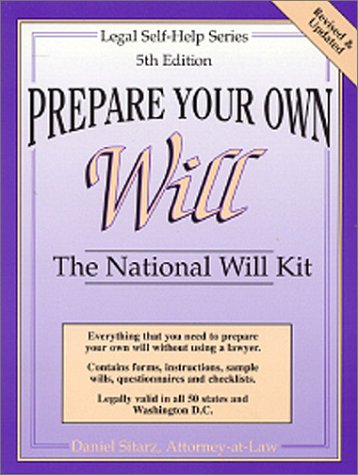 Prepare Your Own Will: The National Will Kit,Used