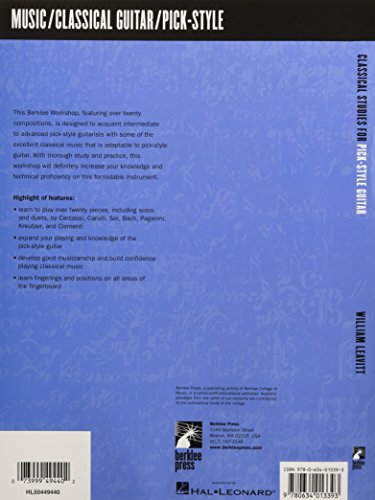 Classical Studies For Pickstyle Guitar  Volume 1: Develop Technical Proficiency With Innovative Solos And Duets