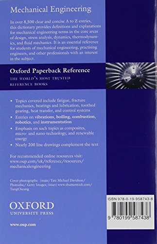 A Dictionary of Mechanical Engineering (Oxford Quick Reference),Used