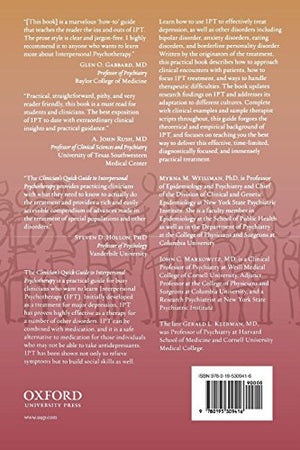 Clinician's Quick Guide to Interpersonal Psychotherapy,New
