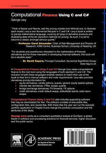 Computational Finance Using C and C# (Quantitative Finance),Used