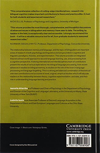 Memory, Language, and Bilingualism: Theoretical and Applied Approaches,Used