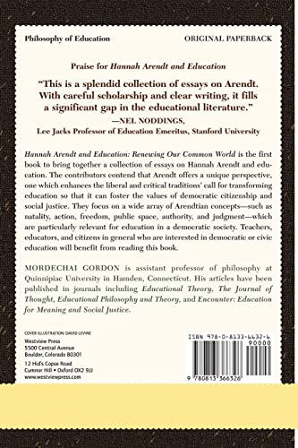 Hannah Arendt and Education: Renewing Our Common World,Used