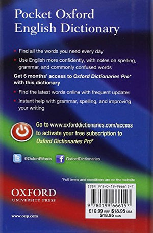 Pocket Oxford English Dictionary,Used