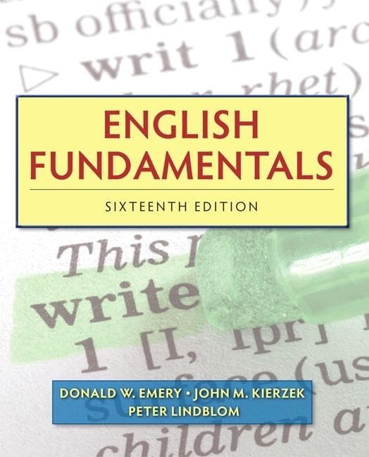 English Fundamentals (Mywritinglab),New