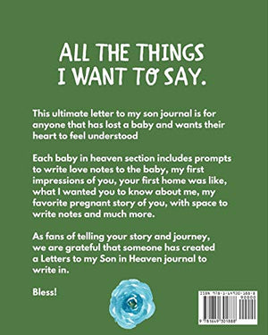 Letters To My Son In Heaven: Bereavement Coping With Loss Grief Notebook Remembrance,Used