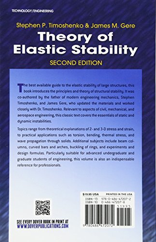 Theory of Elastic Stability (Dover Civil and Mechanical Engineering),Used