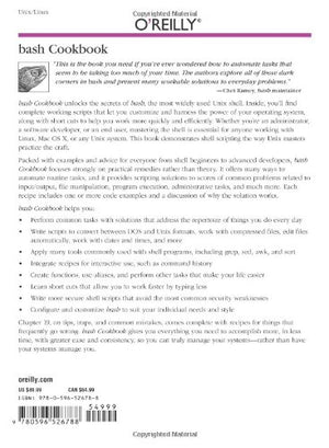 Bash Cookbook: Solutions And Examples For Bash Users (Cookbooks (O'Reilly)),Used