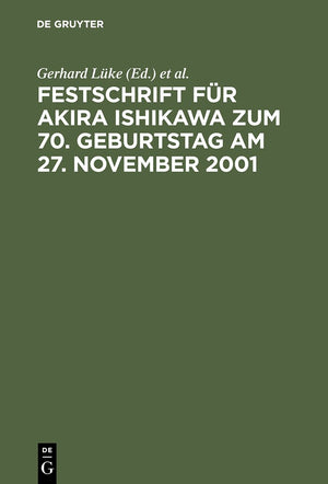 Festschrift fr Akira Ishikawa zum 70. Geburtstag am 27. November 2001 (German Edition),Used