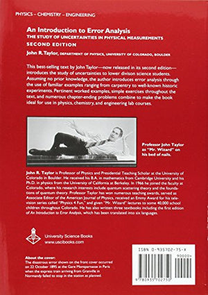 An Introduction to Error Analysis: The Study of Uncertainties in Physical Measurements,New