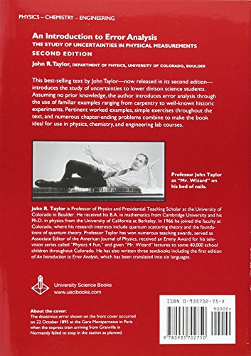 An Introduction to Error Analysis: The Study of Uncertainties in Physical Measurements,New