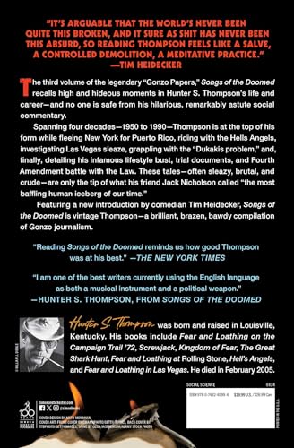 Songs of the Doomed: More Notes on the Death of the American Dream,Used
