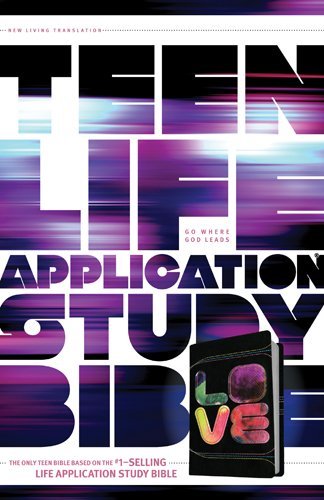 Teen Life Application Study Bible NLT LOVE (LeatherLike, Black/Tie Dye),Used