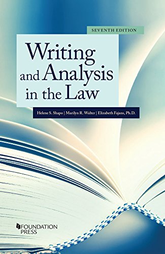 Writing And Analysis In The Law (Coursebook)