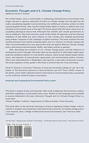Economic Thought and U.S. Climate Change Policy (American and Comparative Environmental Policy),Used