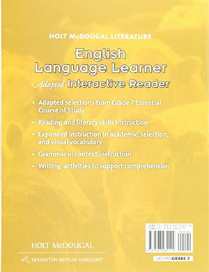 Holt McDougal Literature: English Language Learner Adapted Interactive Reader Grade 7,Used