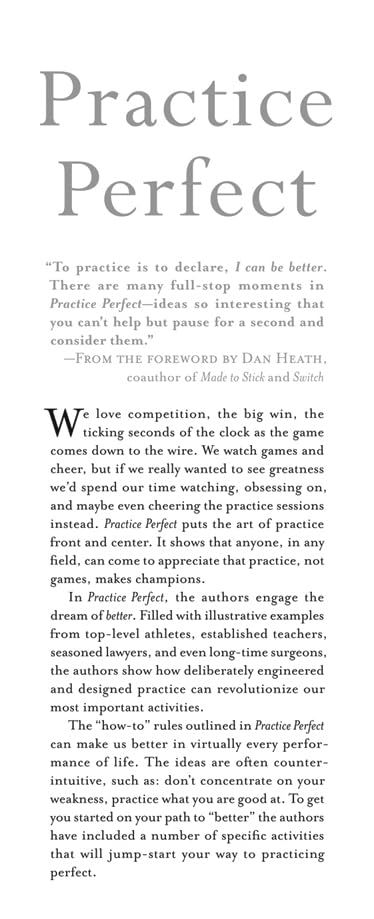 Practice Perfect: 42 Rules For Getting Better At Getting Better,Used