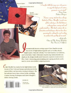 High Fashion Sewing Secrets From The World'S Best Designers: A Stepbystep Guide To Sewing Stylish Seams, Buttonholes, Pockets,