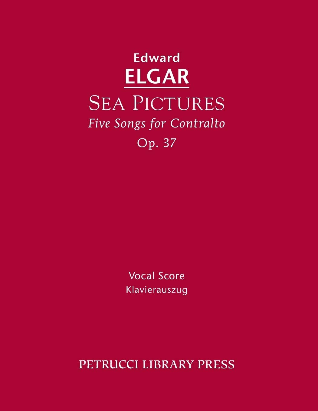 Sea Pictures, Op.37: Vocal score,Used