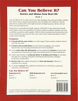 Can You Believe It? 1: Stories and Idioms from Real Life: 1Book,Used