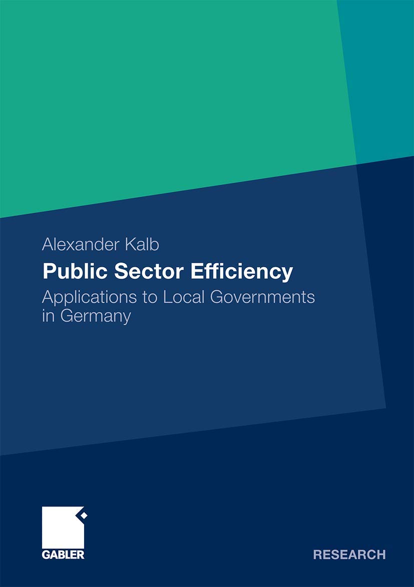 Public Sector Efficiency: Applications to Local Governments in Germany,Used