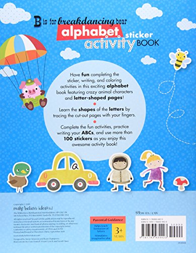 B is for Breakdancing Bear Alphabet Sticker Activity Book,Used